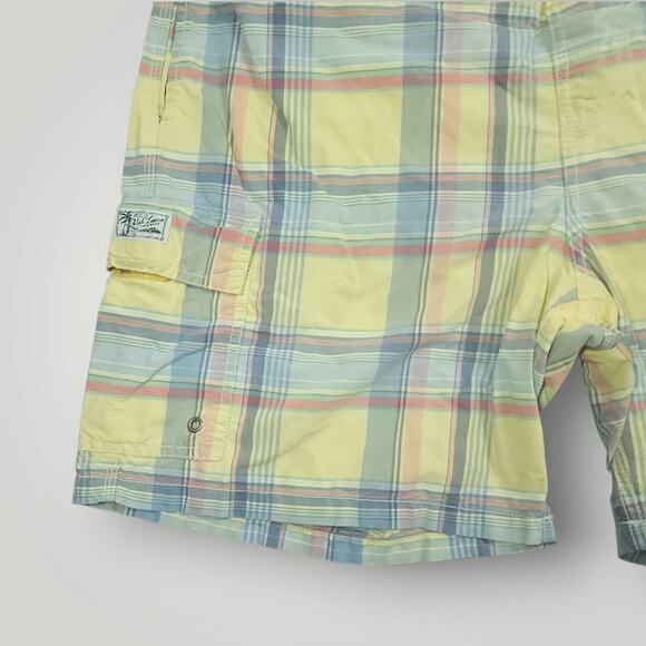 Polo Ralph Lauren Swim Trunks Shorts Mens L Vtg 90s Cargo Drawstring Mallcore - Picture 7 of 13